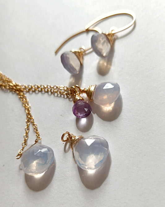 Parure Quarzo Lavanda