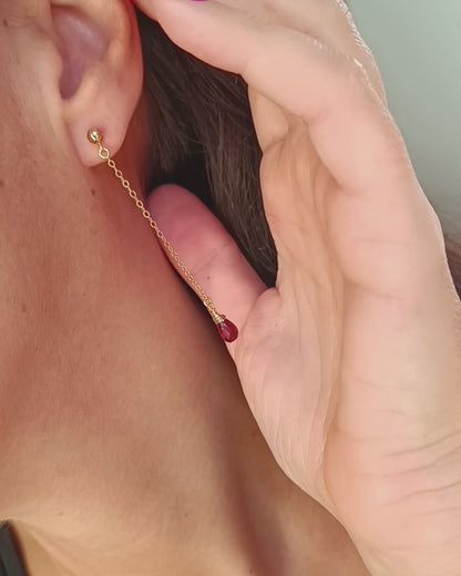 Orecchini Lunghi con Catenella